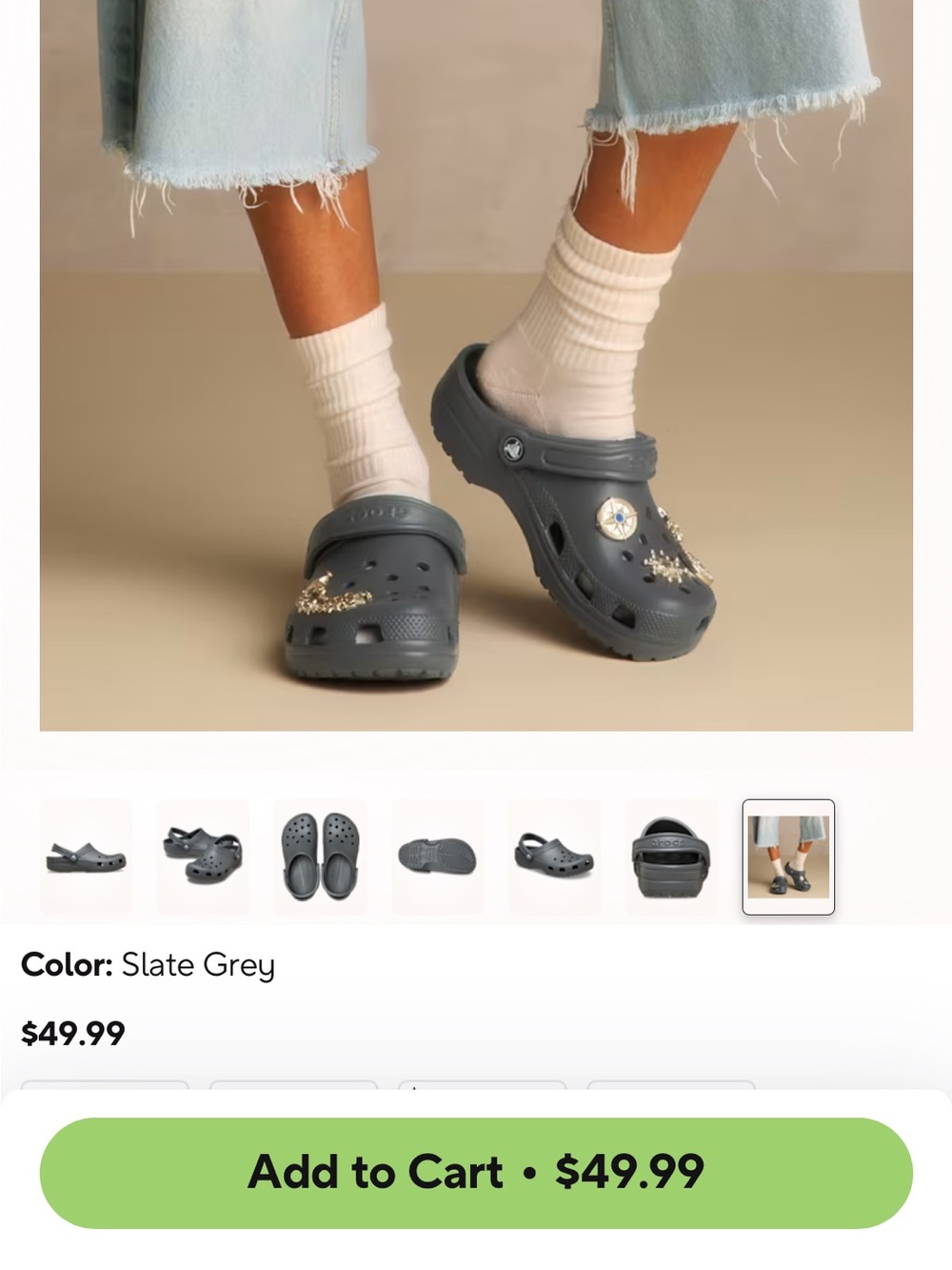 Crocs Classic Clogs in Slate Gray - Picture 8 of 8